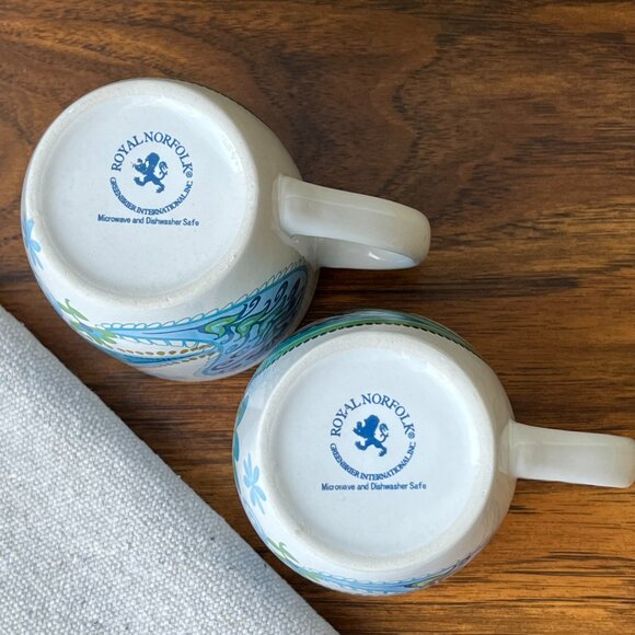 Royal Norfolk Blue Paisley 2 Mugs - Picture 13 of 15